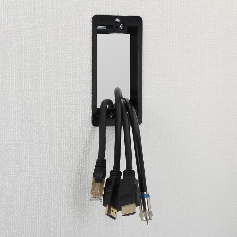 Cable Wall Plate with Low Voltage Mounting Bracket Round Silicone Pass 5 Pack