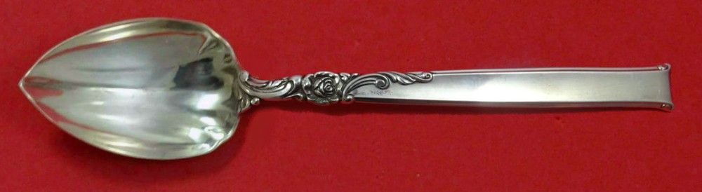 Silver Rose by Oneida Sterling Silver Grapefruit Spoon Fluted Custom Made 5 3/4"