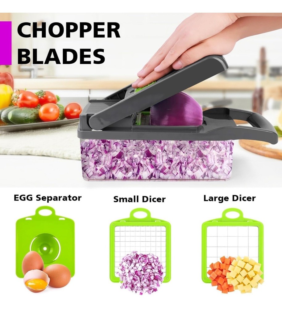 Generic Vegetable Chopper, Pro Onion Chopper ,Multifunctional 13 In 1
