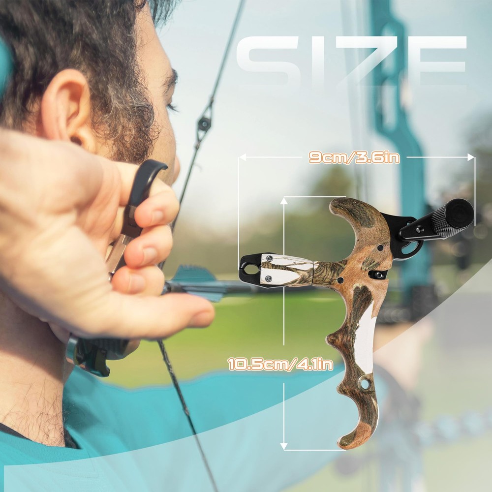 Bow Release for Compound Bow, Archery Release Trigger, 360° Rotatable Thumb R...