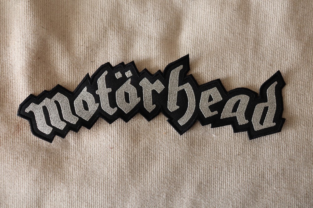 Motorhead Back Patch Custom Embroidered Shimmery Logo