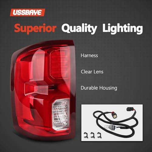 Led Tail Light Compatible with 2016 2017 Left Driver Side 16-18 Silverado LED