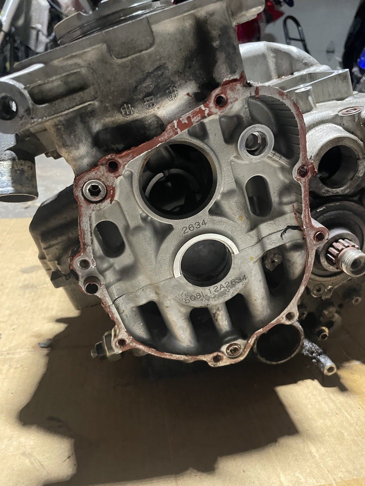 2009 08 09 Suzuki GSXR 600 GSXR600 Crankcase Case Engine Motor Block Piston Lot