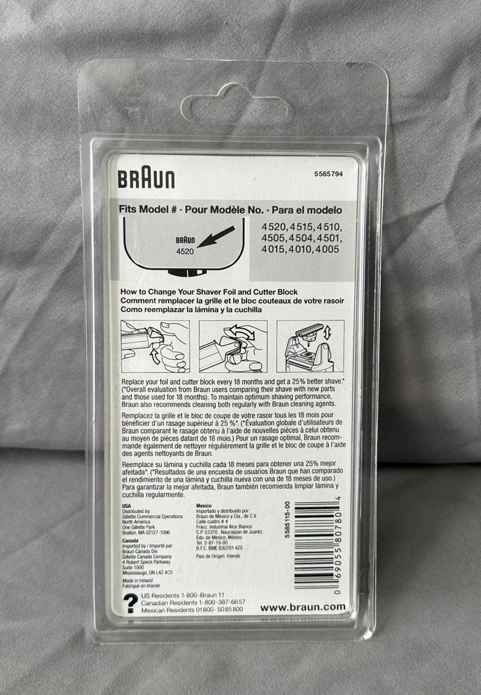 Braun Flex Control 4000 Foil & Cutter Replacement - Genuine OEM - NEW!!