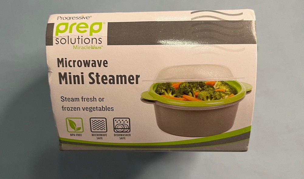 New PrepSolutions Miracle Ware Microwave Mini Steamer, Gray, BPA Free