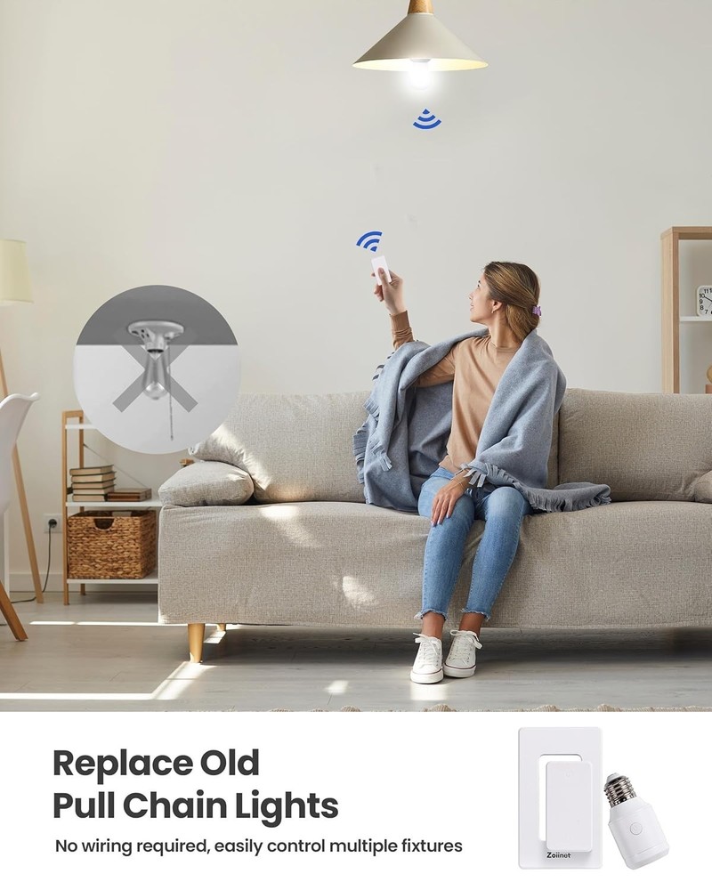 Wireless Light Switch for Pull Chain Lighting