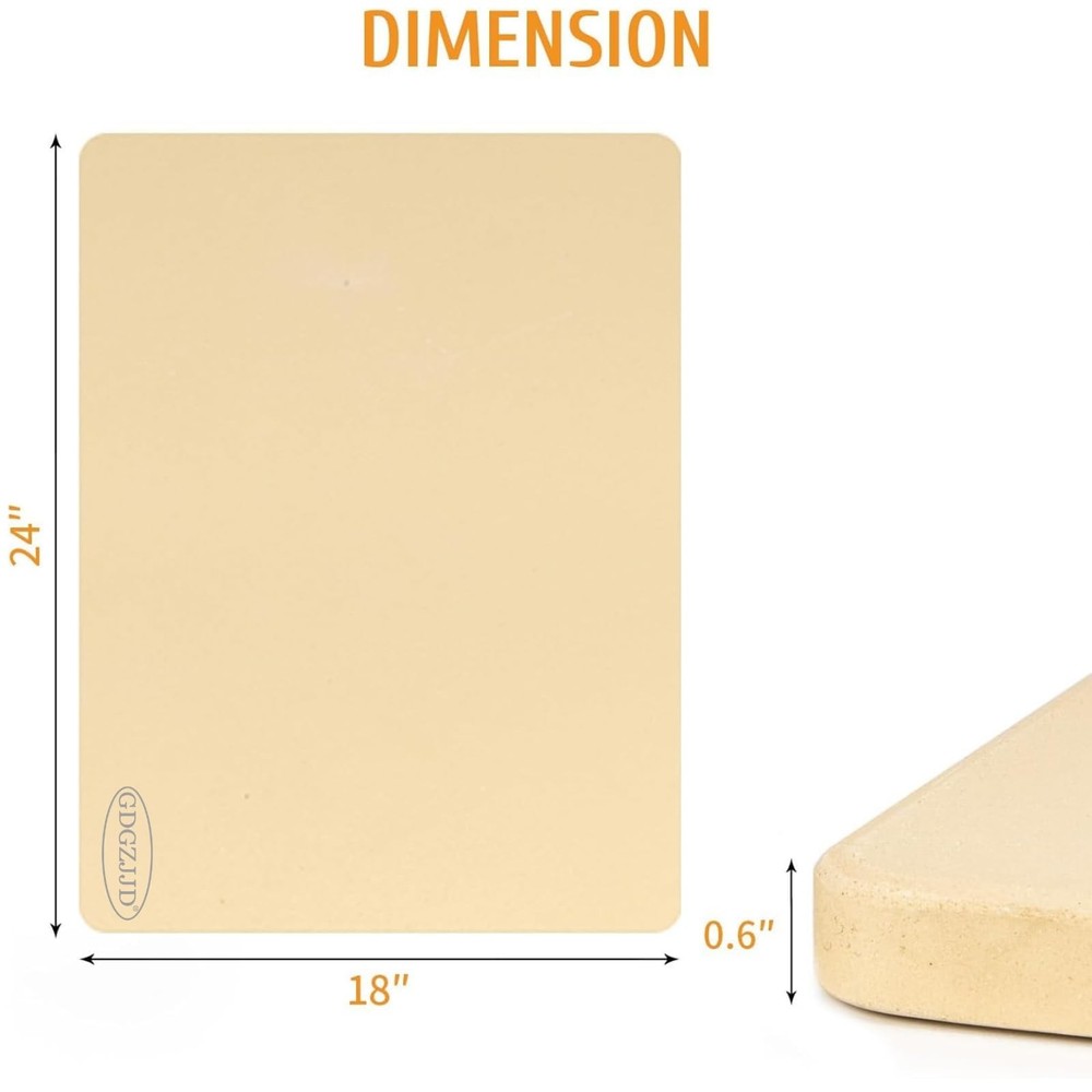 Extra Large Pizza Stone 24" x 18",Cooking Stone for Grill Rectangular, Baking...