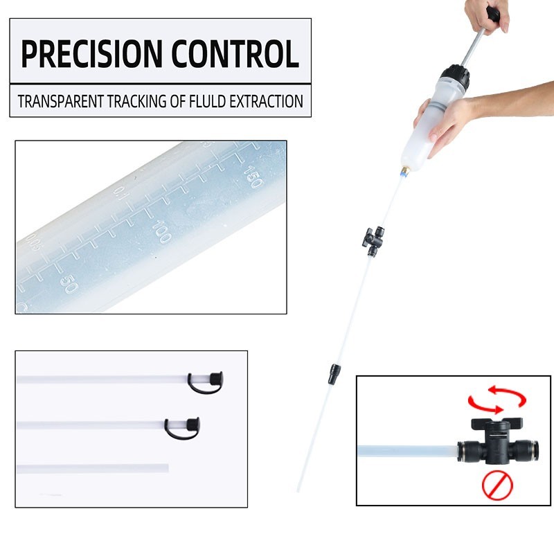 200CC Fluid Extraction Filling Syringe Transfer Liquid Pump Oil Extractor Auto