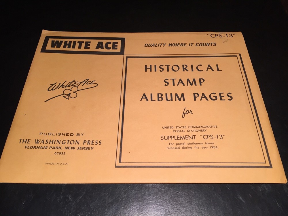 New White Ace Pages U.S. Commemorative Postal Stationary 1984 CPS-13