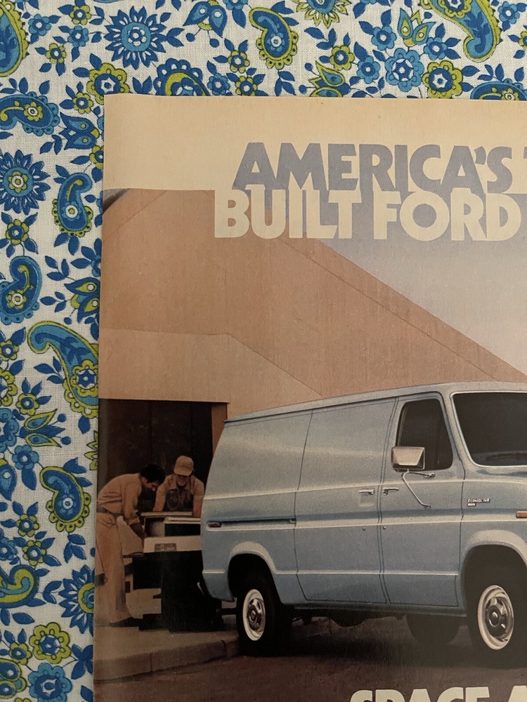 Vintage 1982 Ford Econoline Van Print Ad Space Ace