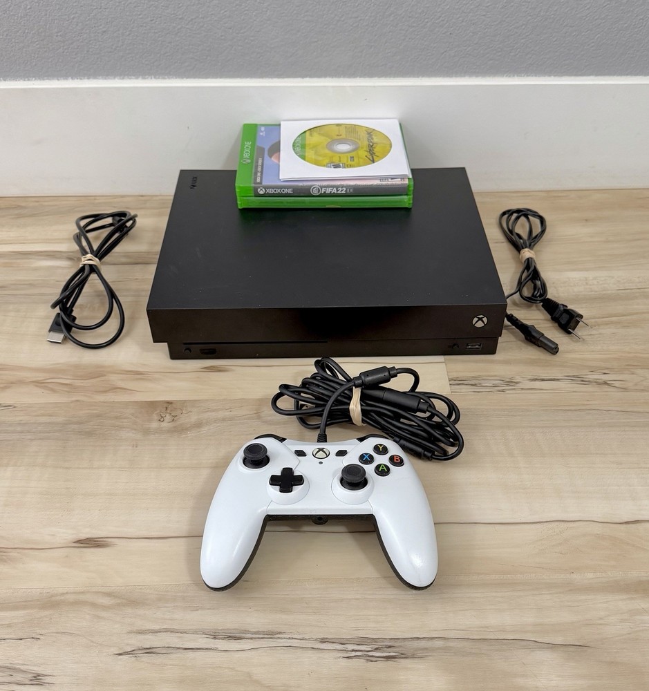 Microsoft Xbox One X (1787) 1TB - Game Console Bundle w/ 5 Games - Tested
