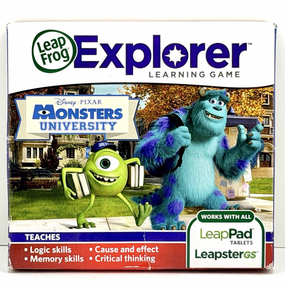 LeapFrog Explorer Monsters University Learning Game Logic Memory NEW / SEALED