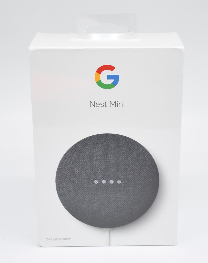 Google Nest Mini (2nd Generation) Smart Speaker Charcoal - NEW/SEALED