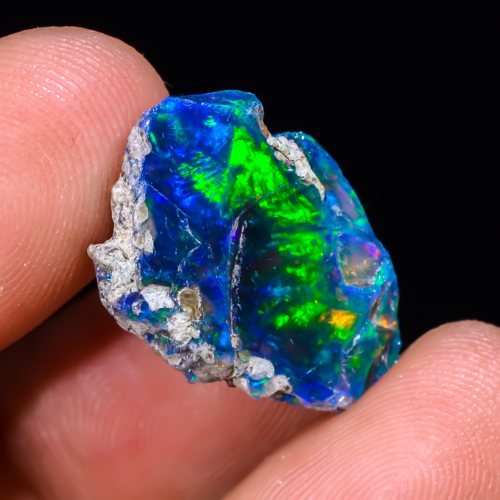 Black Ethiopian Opal Rough, Jewelry Grade Welo Opal Rough, Multi Fire Opal Raw