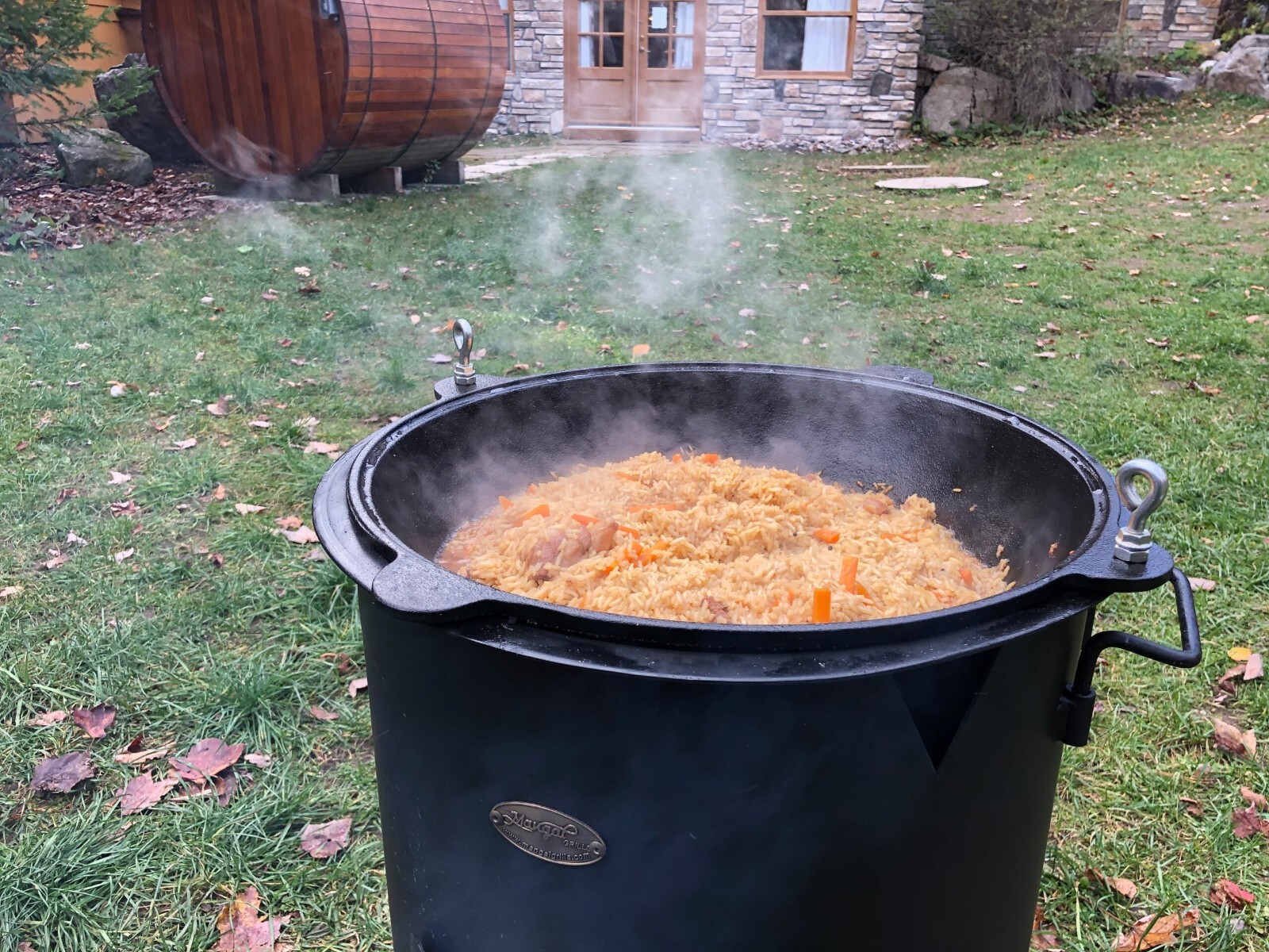Kazan 100% Cast Iron Authentic Uzbek Cauldron & Oven Uchag Pilaf Plov Lagman Wok
