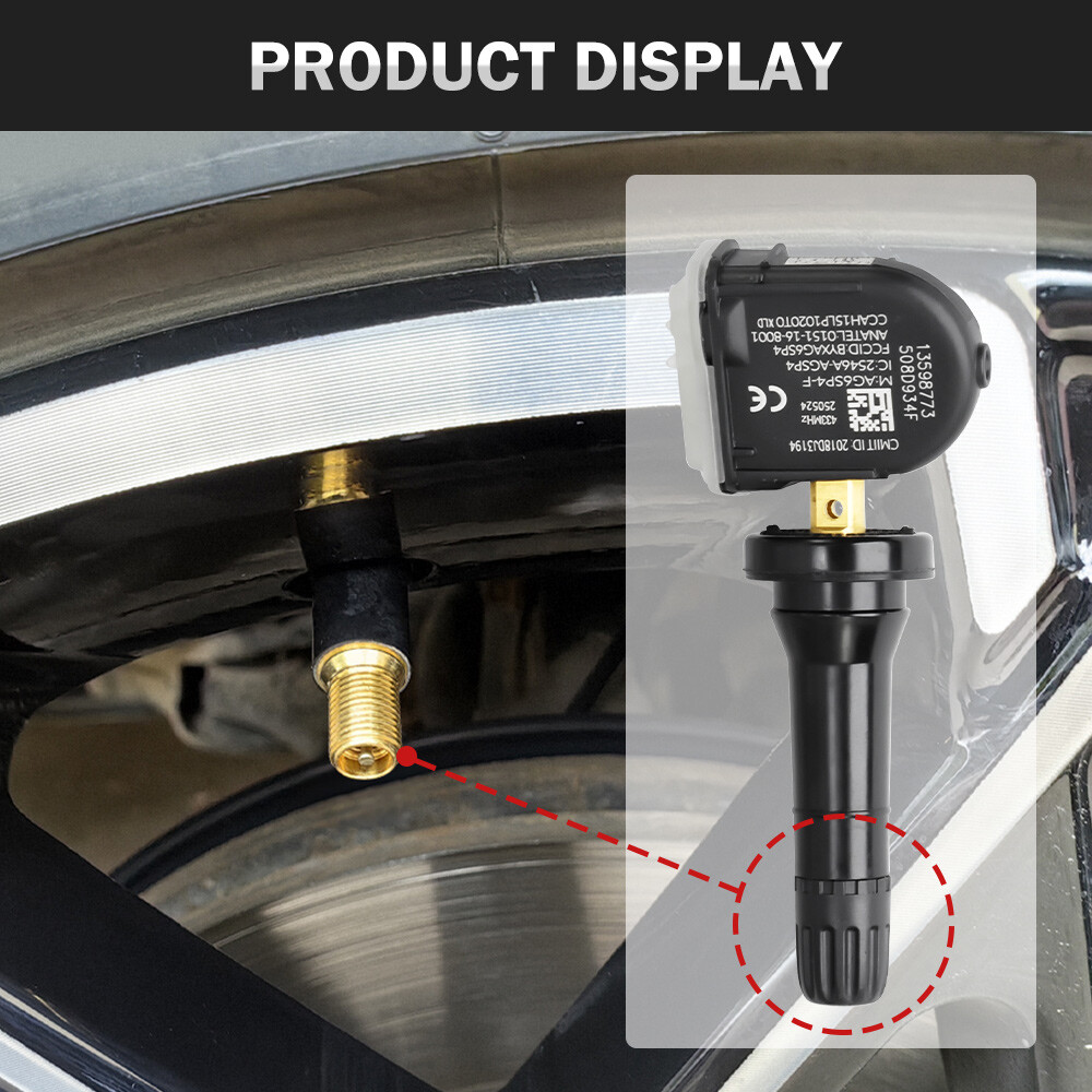 Set of 4 Tire Pressure Sensors TPMS 433MHz 13598773 For Buick Chevy Cadillac GMC