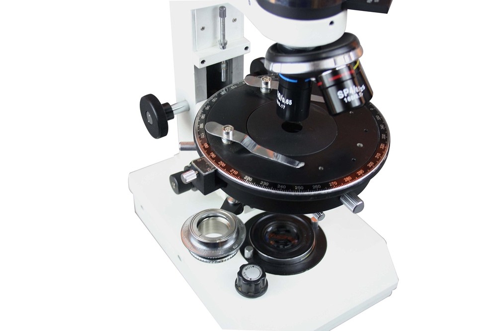 Advanced Polarizing Microscope w Rotating Stage + Retarders (λ, ¼λ) +Camera Port