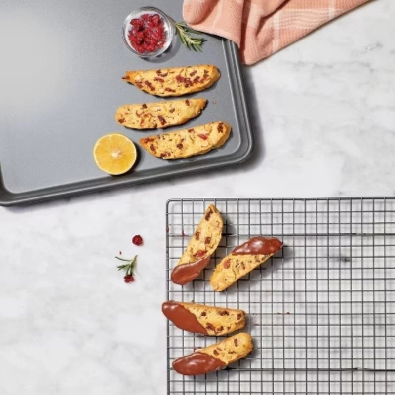 NO PACKAGING 2pc Nonstick Baking Sheet and Cooling Rack Set - Figmint™