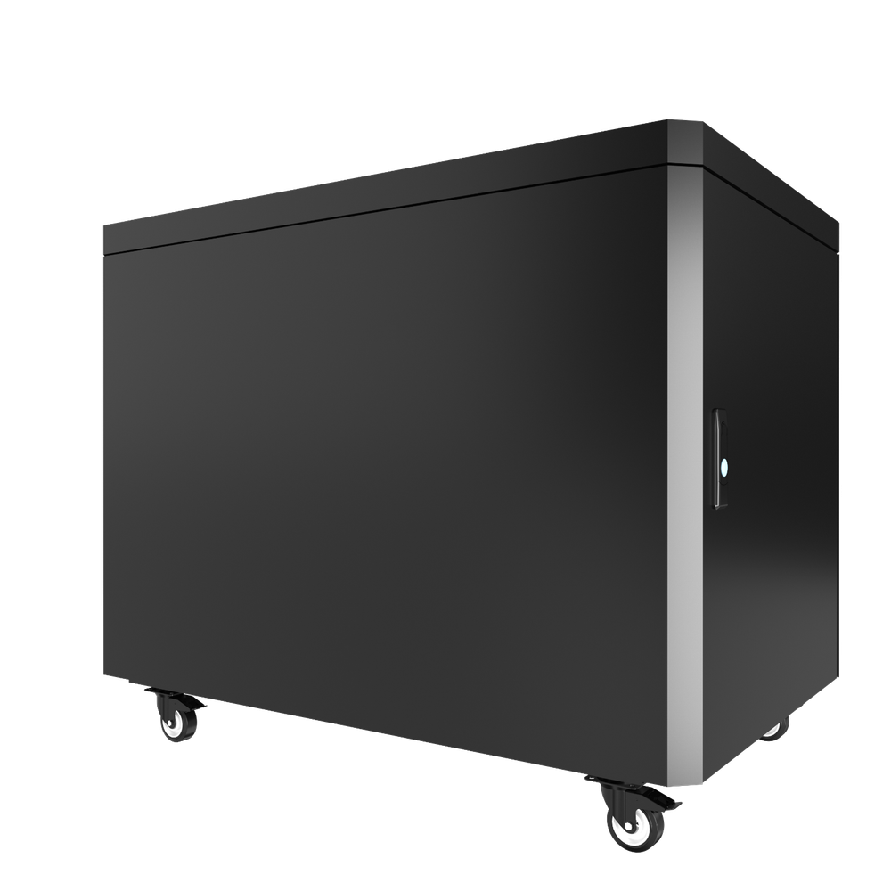 15U Sound proof Server Rack Cabinet Data Network - Cooling System - LCD Screen