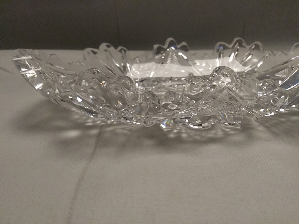 ABP Cut Crystal Sawtooth Celery Dish