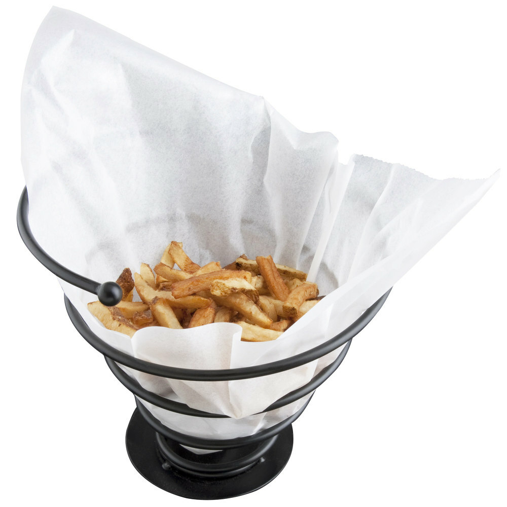 Bagcraft Grease Proof Cone Basket Liner White | 2000 Case