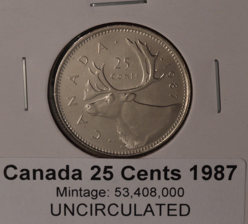 1987 Canada 25 Cents - UNCIRCULATED