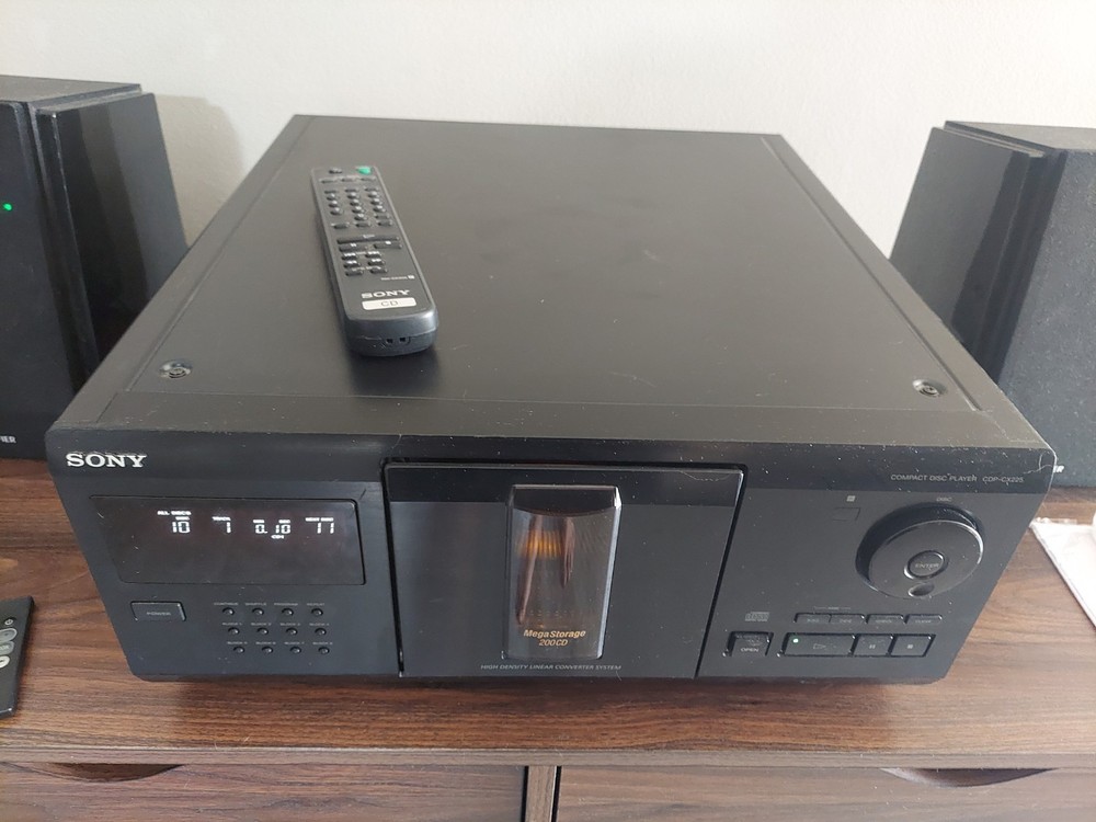 Sony CDP-CX225 Mega Storage 200 Disc Carousel CD Changer Player Remote Tested
