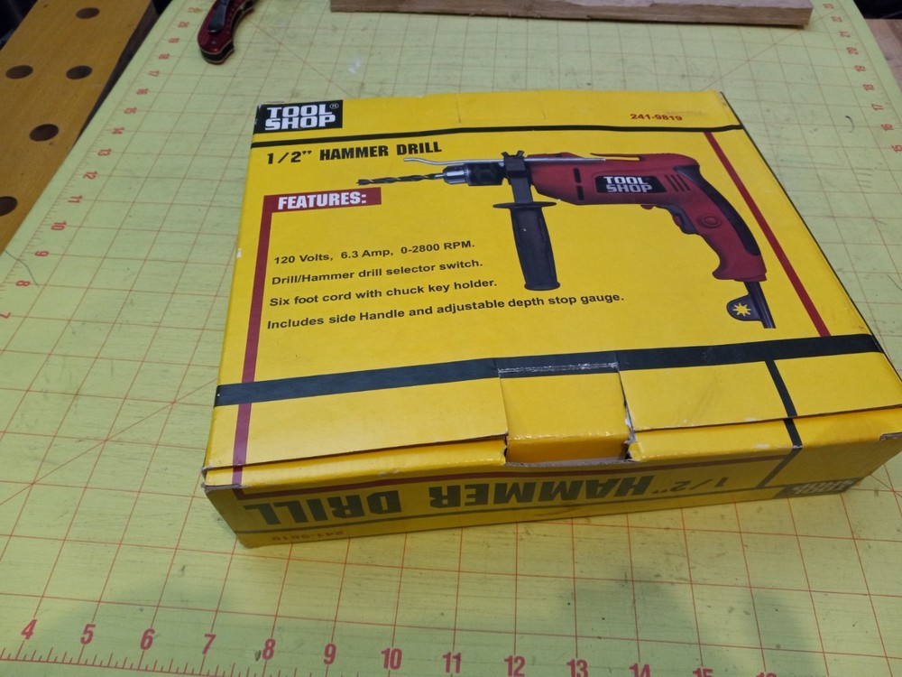 Tool Shop 1/2 inch Variable Speed Reversible Hammer Drill