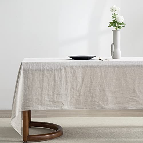 100% Pure Linen Rectangle Tablecloths 108" x 60" (Rectangular) Natural Linen