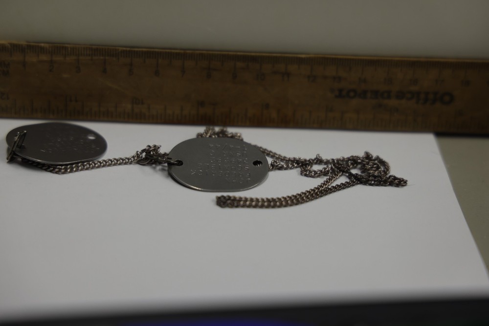 World War II US Navy Officers Dog Tags w/ Chain