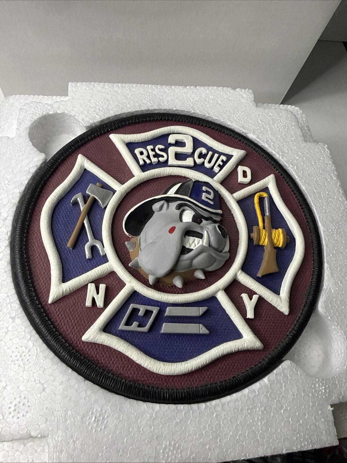 CODE 3 FDNY RESCUE 2 RESIN PATCH ART NEW YORK FIRE DEPT Brooklyn'S BRAVEST NEW