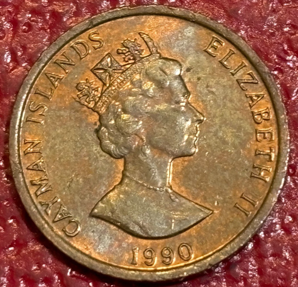 AU 1990 CAYMAN ISLANDS THRUSH BIRD ONE CENT-JUN006
