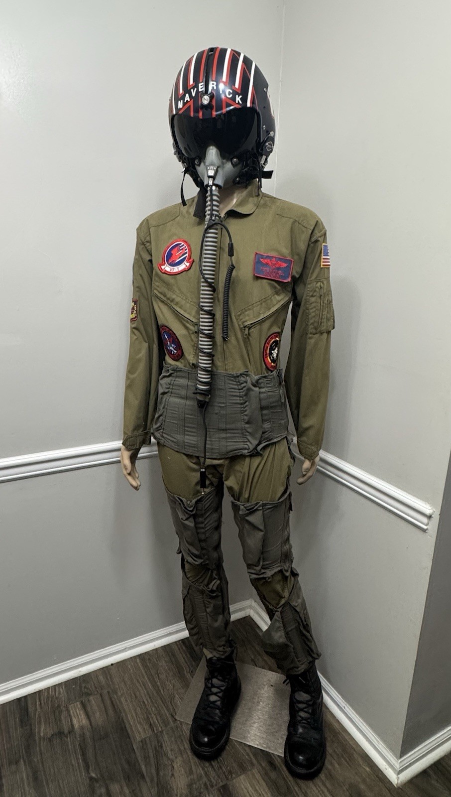 Top Gun Maverick Flight Suit Helmet Mask Gentex VX-1 Helmet Type USAF Full Setup