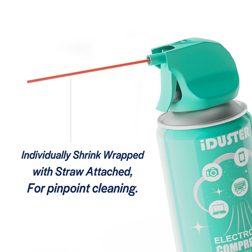 Compressed Air Duster Can for Electronics - 10oz Disposable Keyboard Cleaner ...