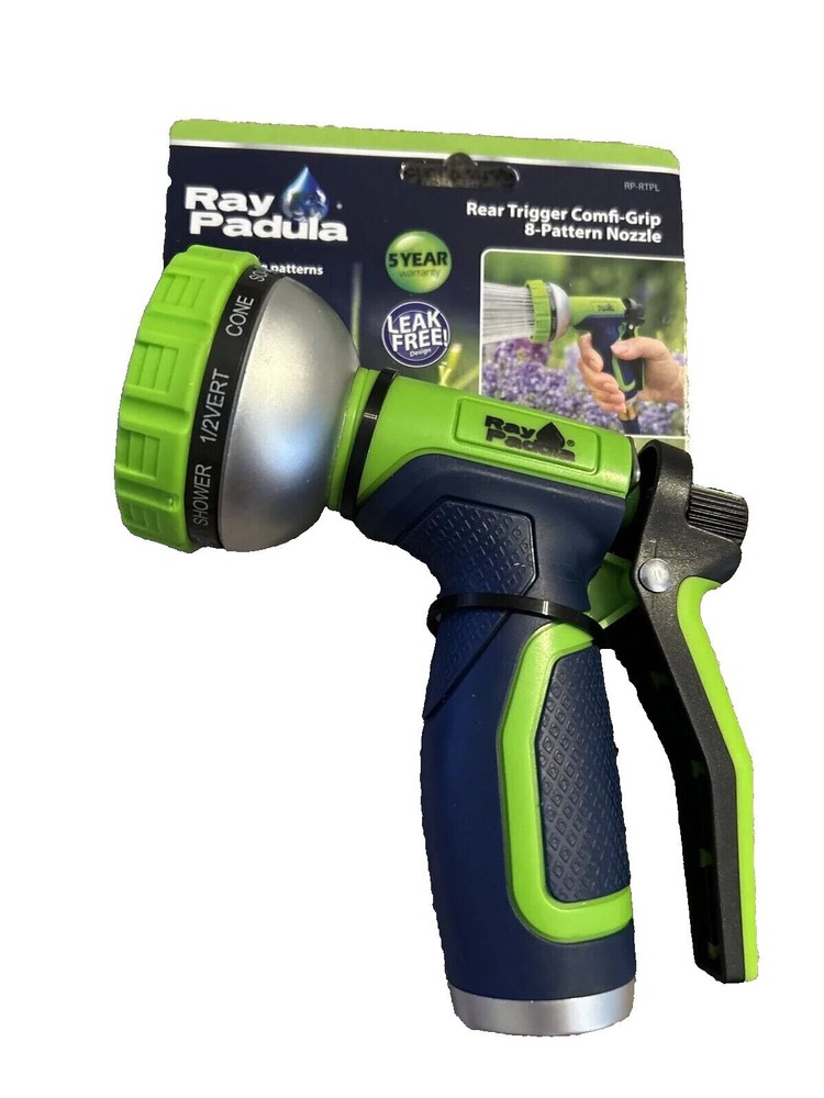 Ray Padula Hose Nozzle Rear Trigger Comfi-Grip 8-Pattner