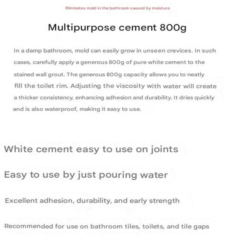Multipurpose White Cement 800g