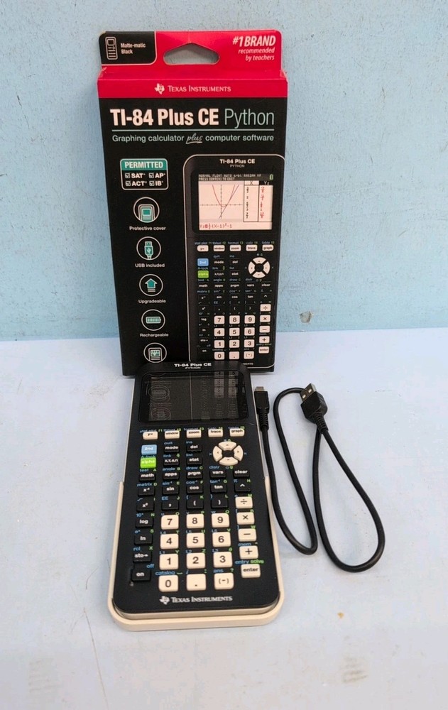Texas Instruments TI-84 Plus CE Python Graphing Calculator Matte-matic Black