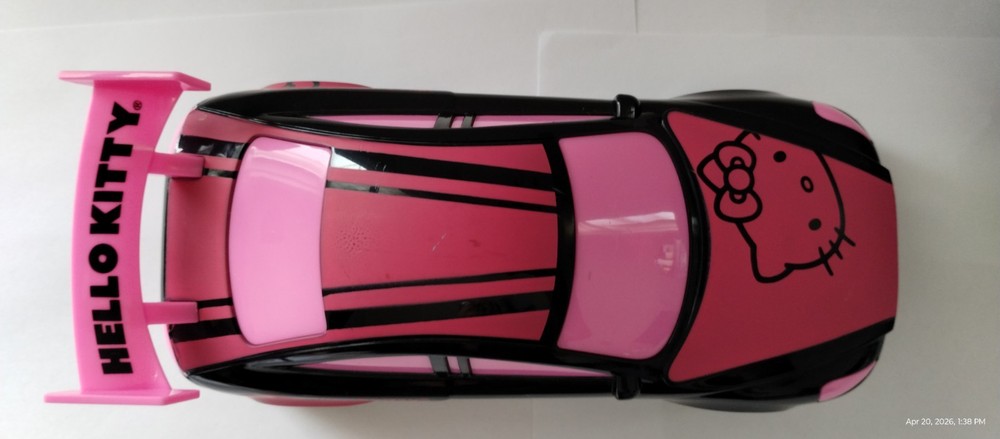 HELLO KITTY REMOTE CONTROL CAR PINK BLACK STEERING WHEEL CONTROLLER