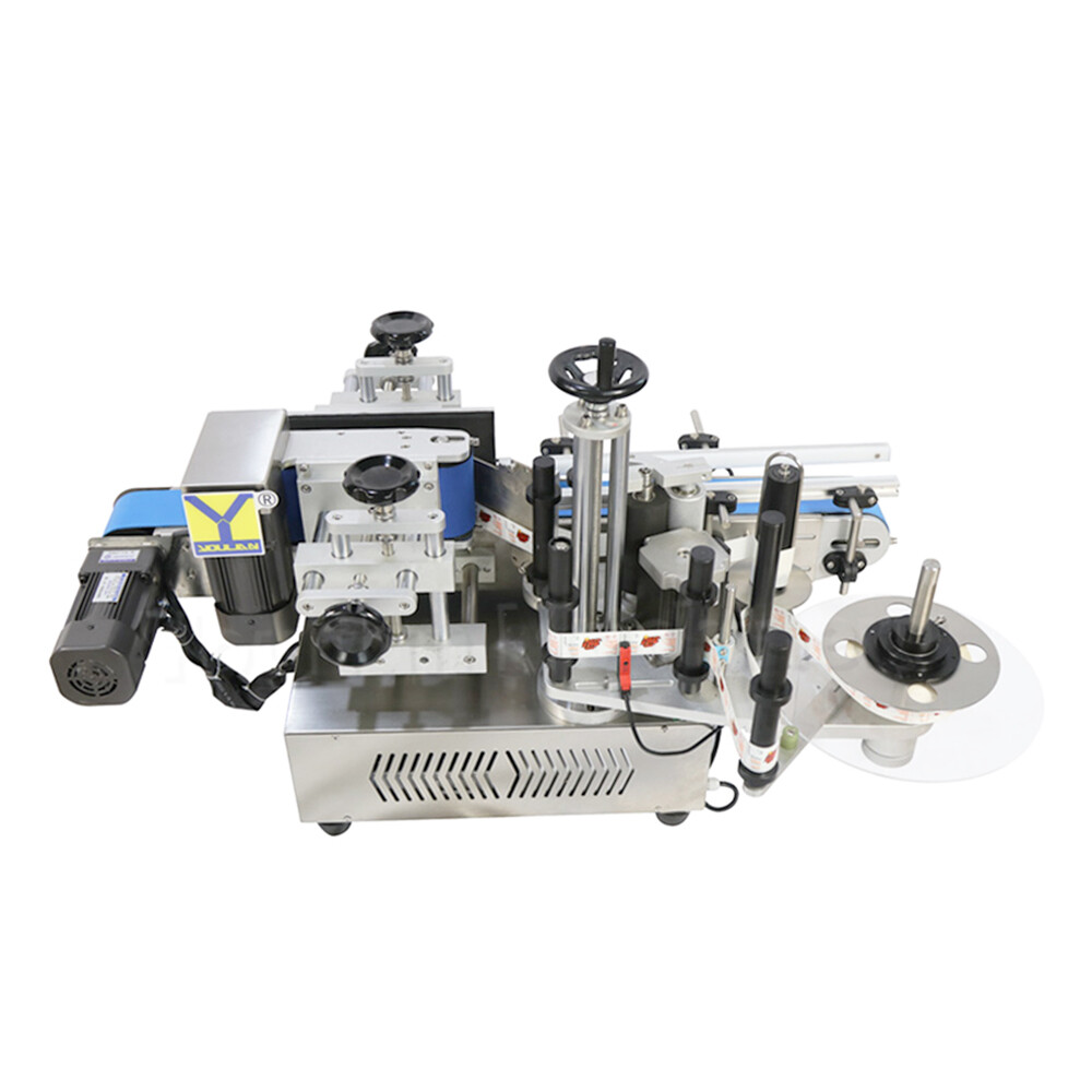MT-100 Automatic Round Bottle Labeling Machine, Glass Bottle Label Applicator