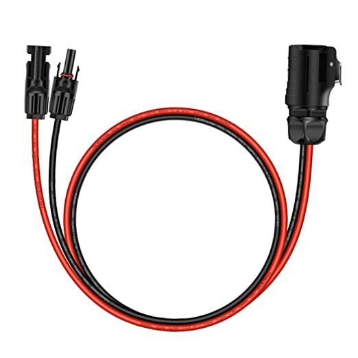 2 Pin Power Industrial Circular Connector to Solar Panel Cable Adapter for