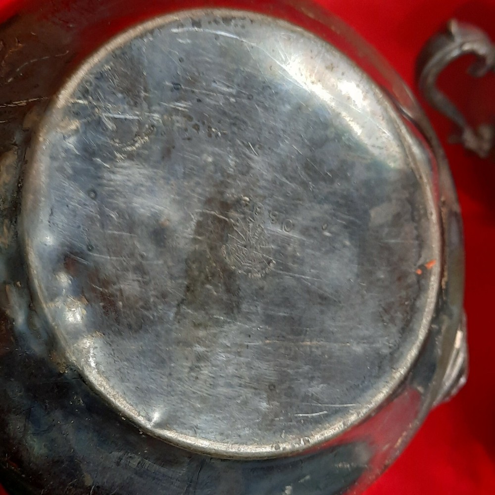 Quadruple Plate, Embossed, Antique Webster Tea Set (Set of 4)