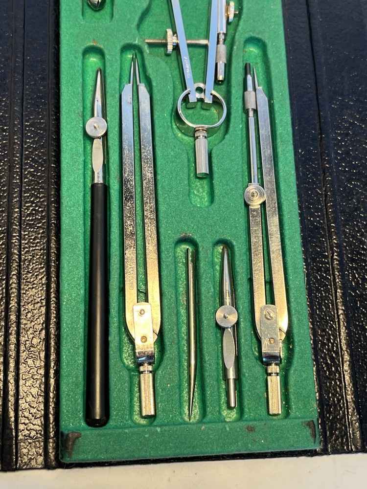 Vintage German Engineering Drafting Tools Set with Case #510 Made in Germany