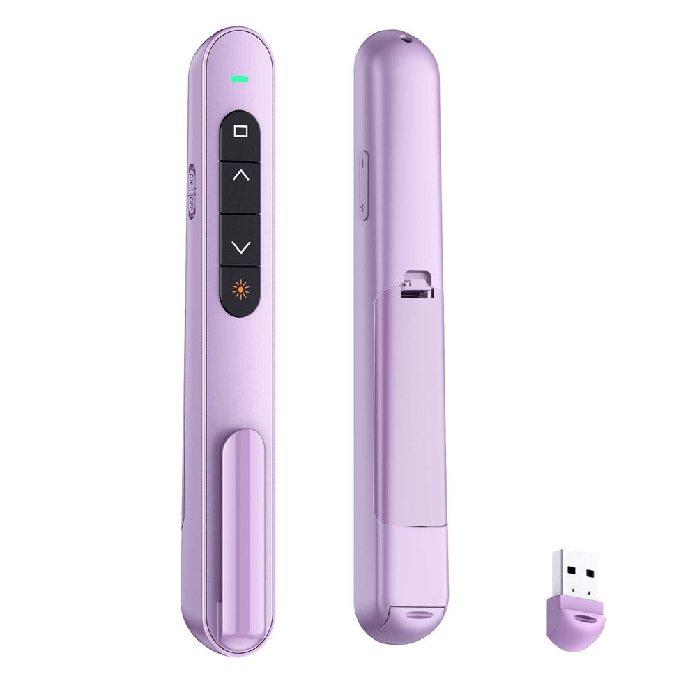 Presentation Clicker for PowerPoint, RF 2.4GHz USB Wireless Presenter Remote ...