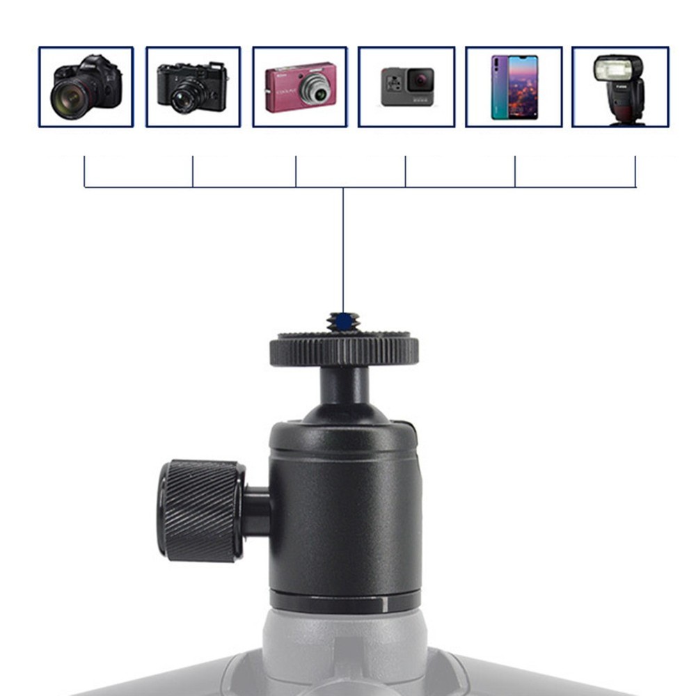 Compact Ball Head Camera Mount Adapter Flash Bracket Photography Light