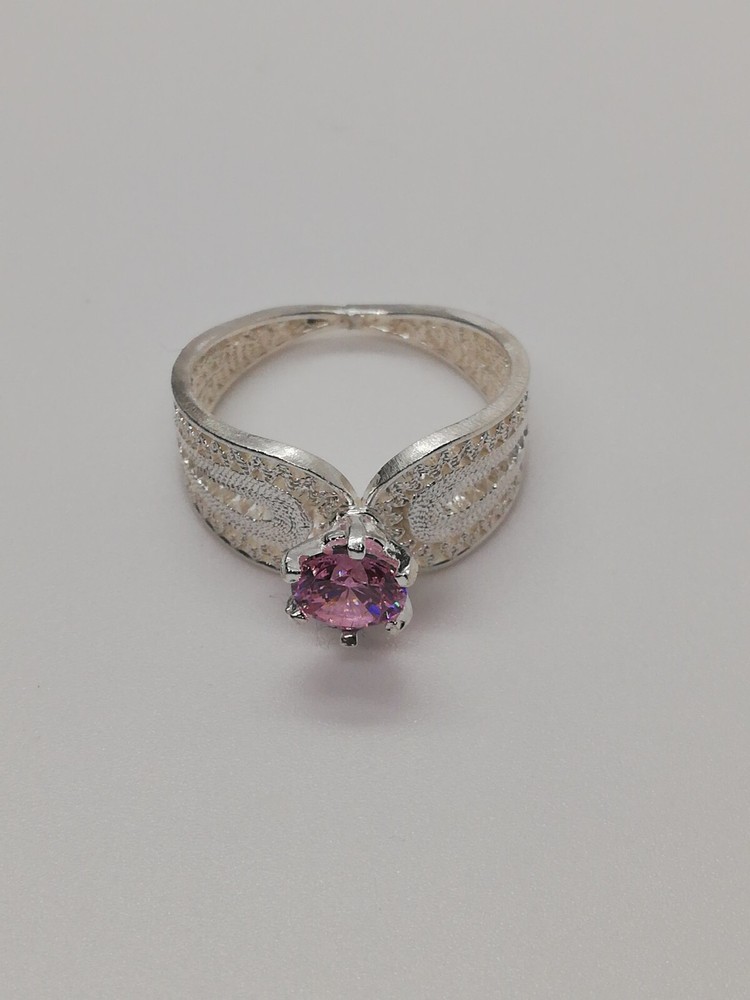 . 970 Solid Silver Women's Ring Size 7 Filigree New.