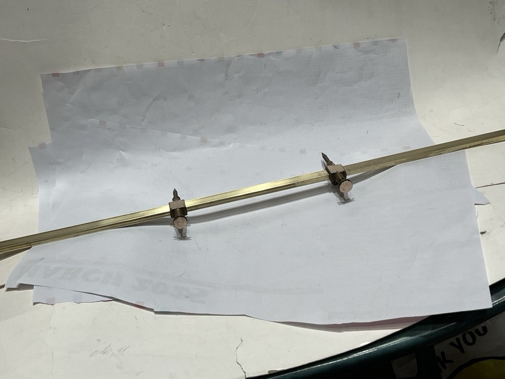 Vintage Brass Beam Compass 22"Inch Fully Working Drafting Tool