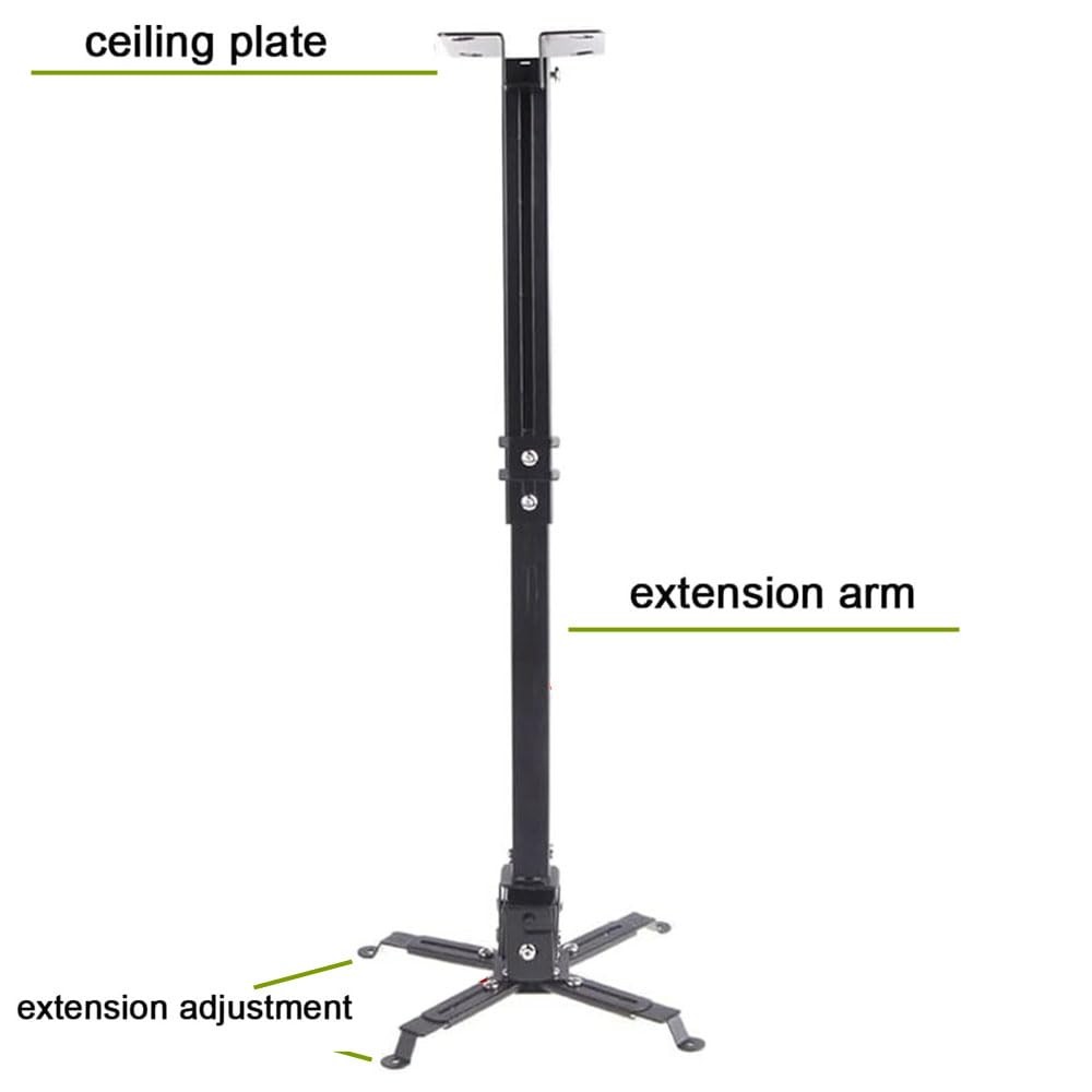 Projector Mount Wall Ceiling Bracket Adjustable Height Tilt Extendable Arms DLP
