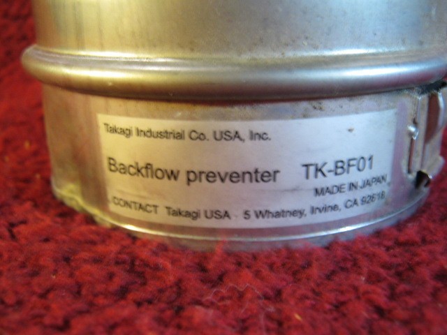 Takagi TK-BF01 Backflow Preventer USED