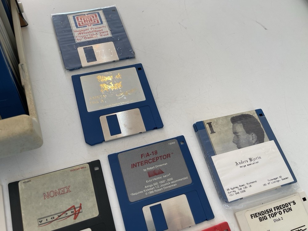 50+ Commodore Amiga 3.5” Floppy Disks - Workbench, Kickstart, Games Etc