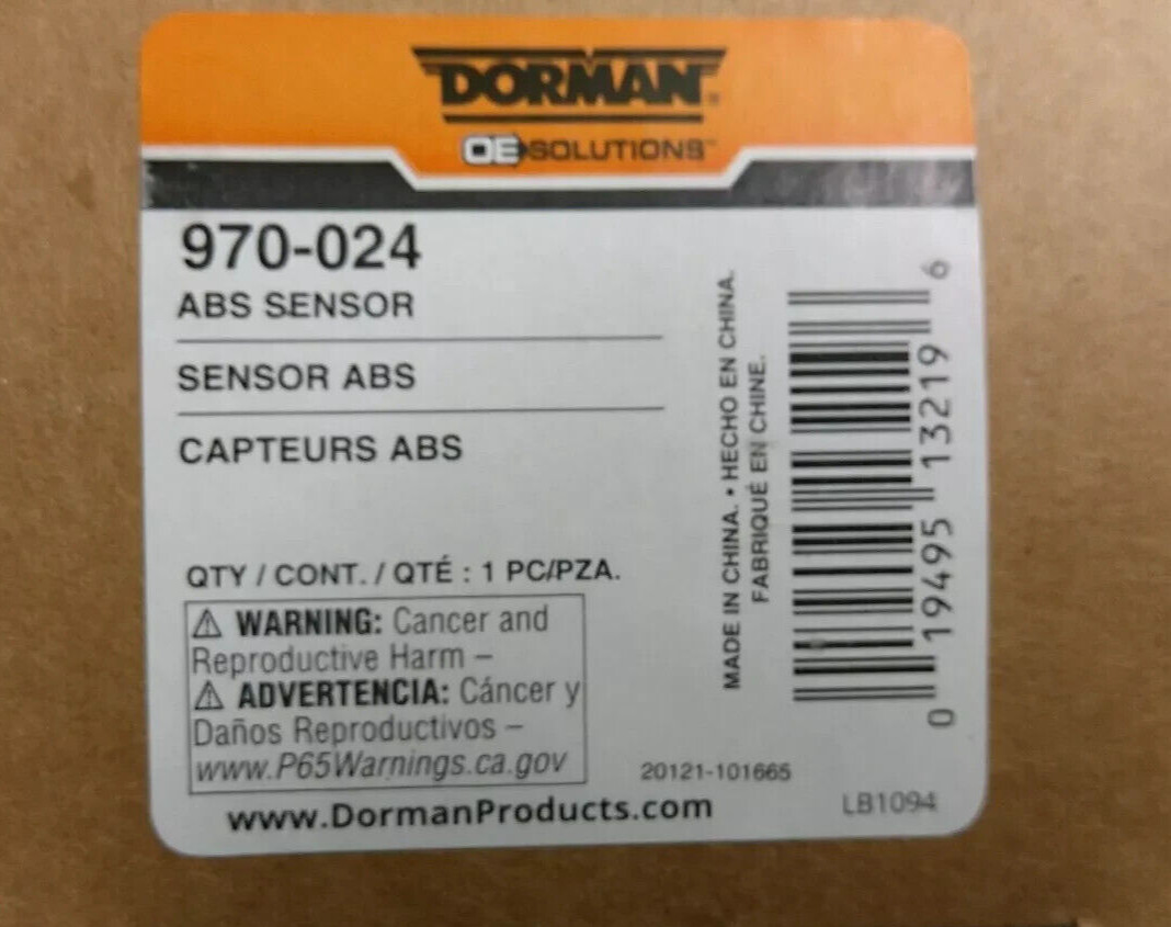 NEW Dorman 970-024 ABS Wheel Speed Sensor For Dodge Ram 1500